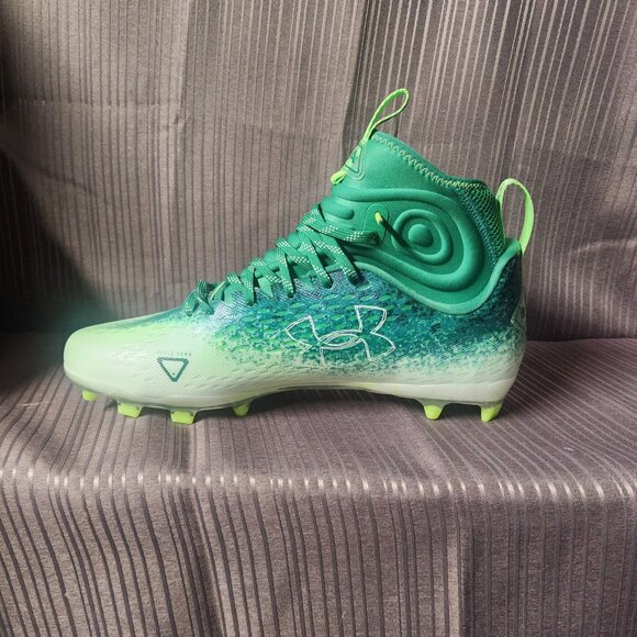 Under Armour Spotlight Lux MC 2.0 Footballs Cleats Mens 12 Green/White 3025082 - Picture 3 of 7